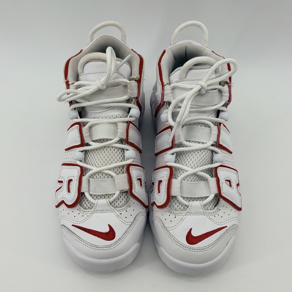 Nike Air More Uptempo Mid White Varsity Red (GS) Size 5Y/6.5W - Picture 3 of 7